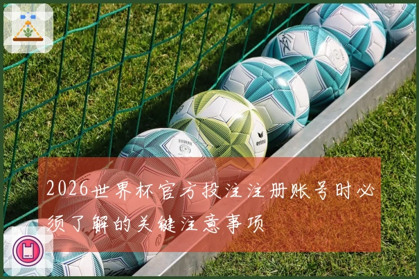 2026世界杯官方投注注册账号时必须了解的关键注意事项